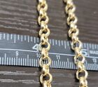 Authentic 10K Yellow Gold Hollow Rolo Chain Necklace 6mm 20 inch Clearance Sale