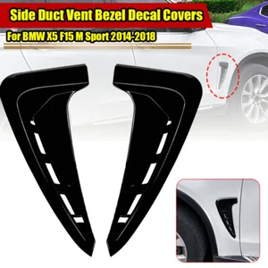 2x per BMW X5 F15 M Sport 2014-18 nero lucido parafango aria lato lucido coperchio sfiato - Foto 1 di 4