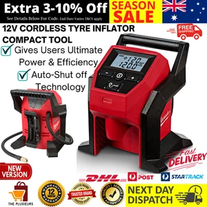 12V Cordless Tyre Inflator Compact Li-Ion Car Truck Air Pump Tool Only - Picture 1 of 12