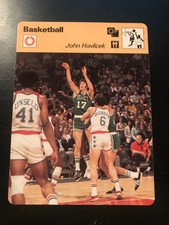 1977 John Havlicek Basketball Sportscaster Card NM+
