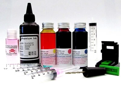 INKWORLD inchiostro ricarica cartucce hp 305 xl nere e hp 305 xl c