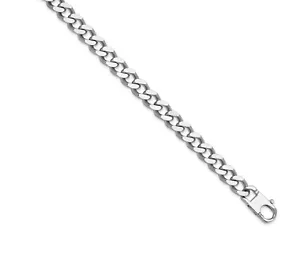 Collana in argento massiccio sterling largo 10 mm con cordino rodiato 24" Made in Italy - Foto 1 di 2