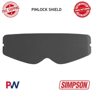 Simpson Motorcycle Pinlock Shield Fits Ghost/Mod/Speed Bandit Dark Smoke GBPINDS - Picture 1 of 6