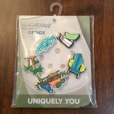 Crocs Jibbitz Margaritaville Paquete de 5 Nuevos en Paquete Único Tú Jimmy Buffett Foto 1 de 2