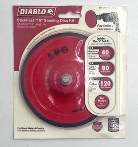 Diablo DCD050KITD01G StickFast 5in Sanding Disc Kit with 5in Pad, 2 x 40 Grit, 2 - Picture 1 of 1
