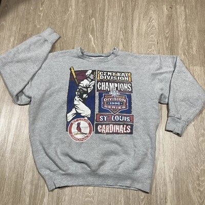 Suéter Cardenales XL 90s St Louis División Campeones MLB Béisbol Día del Juego Pullover Foto 1 de 4