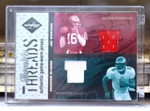 JOE MONTANA & DONOVAN McNABB ~ 2003 Leaf Limited Double Threads GW JERSEY #/100 - Picture 1 of 2