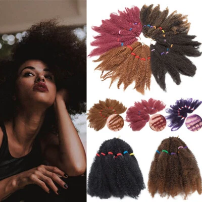 11”18” Kinky Bulk Afro Marley Braid Crochet Twist Braiding Hair Extensions Wavy - Image 1 of 4