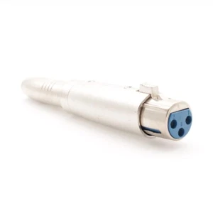 Connettore adattatore audio microfono stereo femmina XLR 3 pin femmina a 6,35 mm 1/4" - Foto 1 di 5