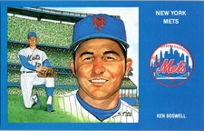 Postcard 1969 New York Mets #4 Ken Boswell MLB Major League Baseball