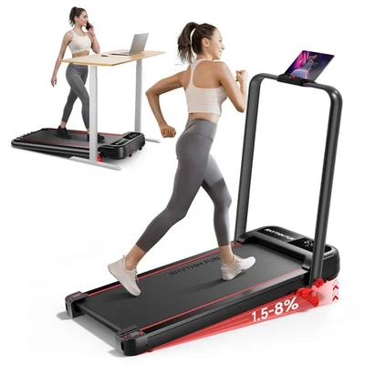 Walking Pad Treadmill with Incline, 8% Incline Walking Treadmill, 300 lbs Fol... - Image 1 of 4