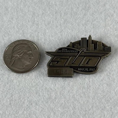 97th Indianapolis 500 Indy Car Race 2013 Silver Pit Badge Pin Pinback #58510 - Image 1 of 4