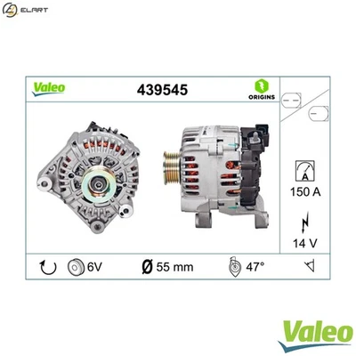 ALTERNATOR 439545 FOR ALPINA BMW 1/E87/E9/E6 M47/N47DD20M4720/N4720D 2.0L 4cyl - Image 1 of 4