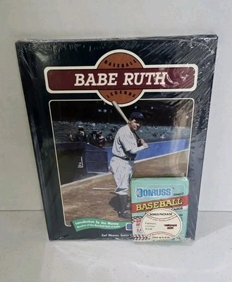 Baseball Legends Babe Ruth w/ Don Russ Bonus Pack SEALED 1991 Book & Cards - Image 1 of 4
