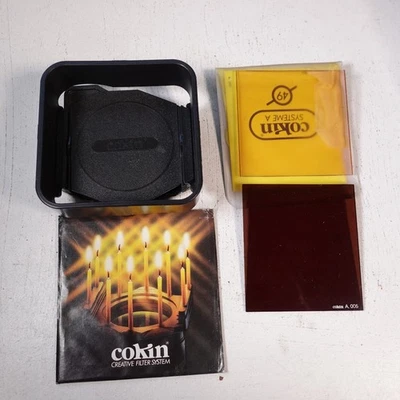 Cokin A series filter holder + 49 mm adaptor ring and Cover + filters - Image 1 of 4