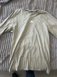 Adidas Tech Fit Compression Blue Long Sleeve Shirt Men’s Size L Climacool - Picture 1 of 3