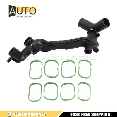 1x Engine Coolant Pipe Lower & 8X Gaskets For Land Rover Sport / Jaguar XK XJ XF Foto 1 de 4