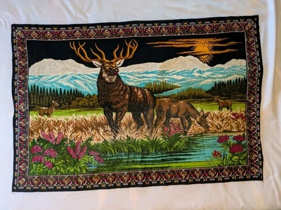 ¡Tapiz colgante de pared vintage de ciervo/buck de vida silvestre! 🦌 Foto 1 de 4