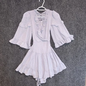 Saints + Secrets Blue  Ruffles Tiered Skirt Mini Dress XS - Picture 1 of 6