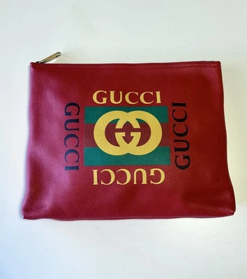 GUCCI Pochette in pelle Rossa Nuova con Dustbag - Image 1 of 4