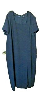 Vestido de mujer cuello cuadrado *Elisabeih By Liz Claiborne* negro manga corta talla 22 - Imagen 1 de 3