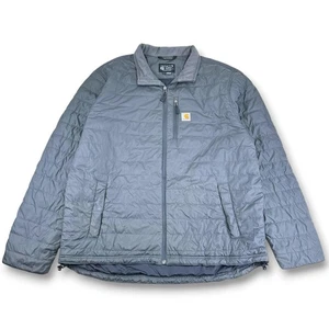 VTG Carhartt 102208 029 Lightweight Puffer Windbreaker Jacket, Grey, XLT JKT728 - Picture 1 of 7