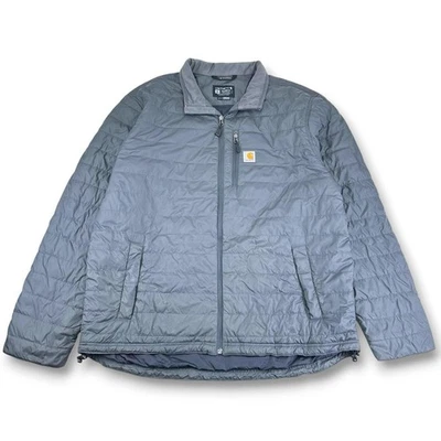 VTG Carhartt 102208 029 Lightweight Puffer Windbreaker Jacket, Grey, XLT JKT728 - Image 1 of 4