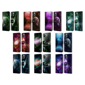 HEAD CASE DESIGNS DISCOVERING UNIVERSE LEATHER BOOK CASE FOR APPLE iPHONE PHONES - Picture 1 of 16