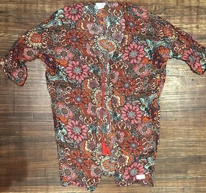 Odd Molly Anthropologie Women’s Floral Printed Cover Up Top Flower Kimono - Picture 1 of 8
