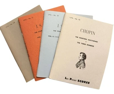 Lea Pocket Scores Lot of 4  Bach (2), Chopin, Purcell Vintage Study Scores - Image 1 of 4