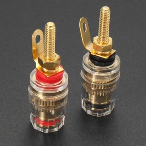 Extra Hot Speaker Terminal Binding Posts Replaces Accessories Black/Red - Afbeelding 1 van 6