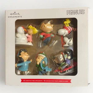 NUOVO Hallmark Peanuts decorazioni natalizie set di 6 Charlie Brown Snoopy Linus - Foto 1 di 8