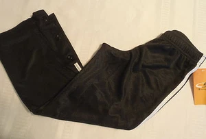 2 CHAMPION Small Polyester Black Elastic Waist Athletic Pants NWT Snap Lower Leg - Picture 1 of 3