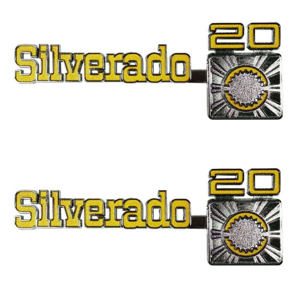 Juego de piezas de tapicería emblema guardabarros para camionetas Chevrolet Silverado C20 K20 1975-1980 Foto 1 de 3
