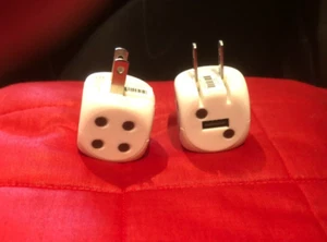 2 Dice USB Wall / Home Charger PLUG FOLDS FOR TRAVELE - Picture 1 of 7