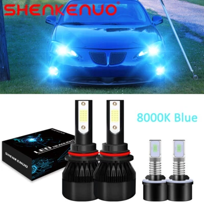 4x For Pontiac Grand Am 1999-2005 9007 LED Headlights+880 Fog Lights Bulbs Combo - Image 1 of 4