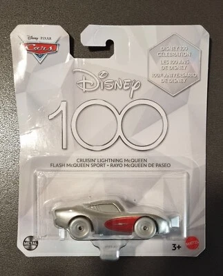 Disney/Mattel/Pixar Cars McQueen,  100th Anniversary, Silver (Saetta McQueen) - Immagine 1 di 3
