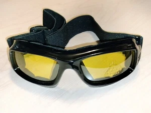 Mirror yellow LENS Designer Goggles STYLE SUNGLASSES black frames men womens NEW - Picture 1 of 5