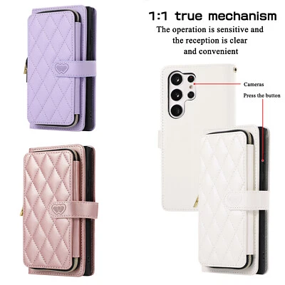 For Huawei P30 P20 P10 Shockproof Zip Leather Flip Wallet Case Phone Case Cover - Image 1 of 4