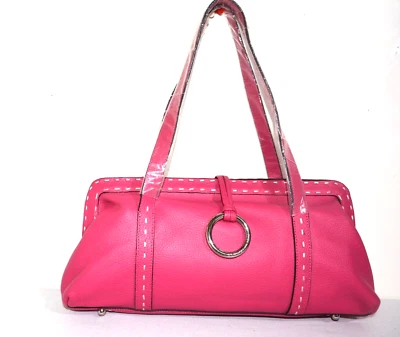 НОВЫЙ С ЯРЛЫКАМИ-BCBGMAXAZRIA БЕГОНИЯ РОЗОВЫЙ КОЖАНАЯ СУМКА СУМКА ЧЕРЕЗ ПЛЕЧО СУМОЧКА - Изображение 1 из 4