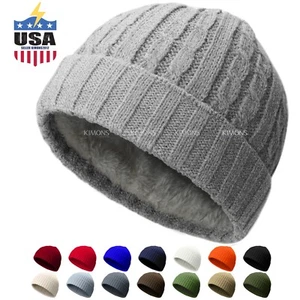 Mini Fischer kurze Beanie Mütze gerippt Docker Winter warm gestrickt Schädel Kappe Manschette - Bild 1 von 32
