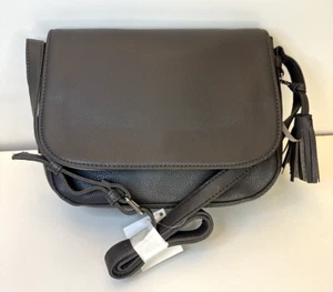 Noatdl Women’s Gray Crossbody Bag Medium Purse with Tassel – PVC, New - Picture 1 of 13
