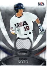 2010 (TEAM USA) Bowman Sterling USA Baseball Relics #USAR16 Elvin Soto