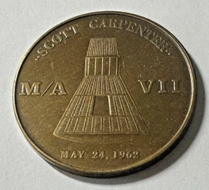 1962 PROJECT MERCURY SCOTT CARPETER M/A VII MEDAL - Bild 1 von 4