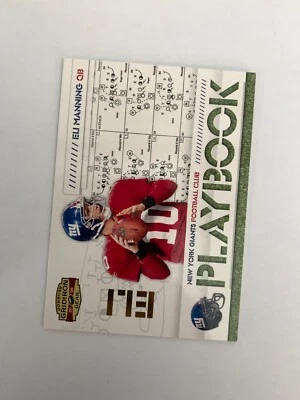 2008 Donruss Gridiron Gear Playbook Gold #9 Eli Manning 108/500 New York Giants - Image 1 of 2