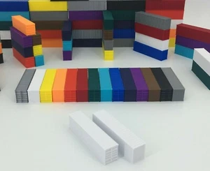 NEW (2) 40' Shipping Containers - Z Scale 1:220 - WHITE - ALL COLORS AVAILABLE! - Picture 1 of 12