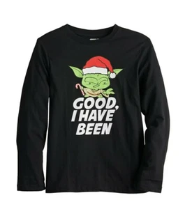 Star Wars Yoda Christmas Graphic Tee Large Boys 8-20 - Picture 1 of 2
