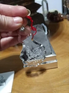 1989 "Sterling cut glass" Christmas ornament with box - Picture 1 of 10