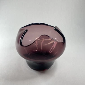 De colección MCM Viking Glass EPIC Amatista Púrpura Rosa Cuenco Cuatro brocas de pulgas lobuladas en fotos - Imagen 1 de 20