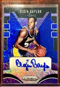 Elgin Baylor 2019-20 Prizm Fotl Blue Shimmer Refractor Auto Autograph La Lakers - Picture 1 of 2